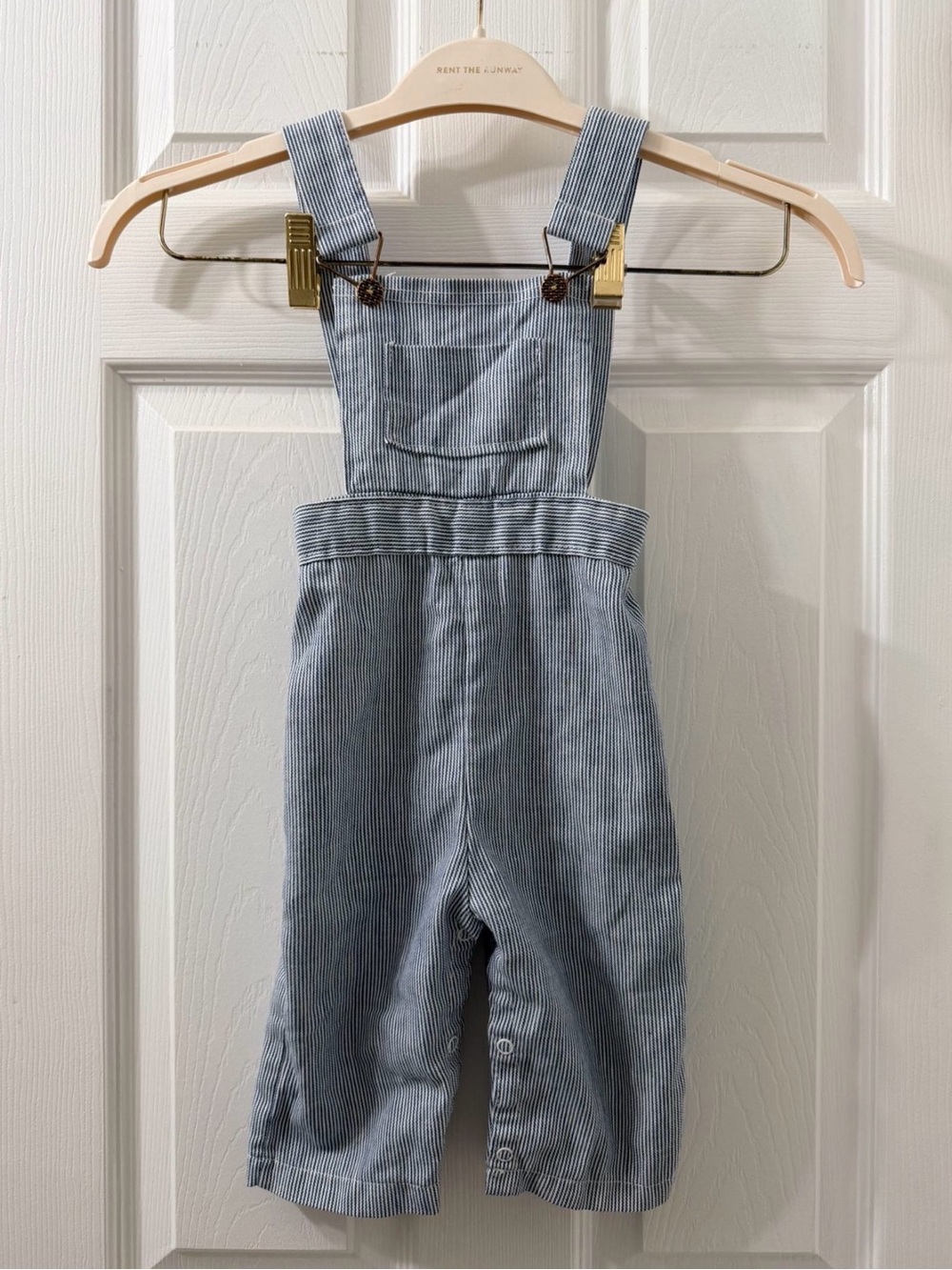 Vintage Alben Baby blue pinstripe overalls